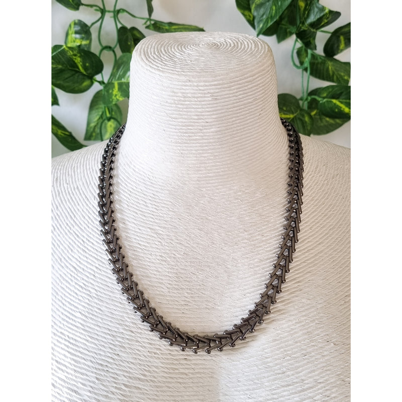 Milano Swarovski Necklace- Dior Gunmetal
