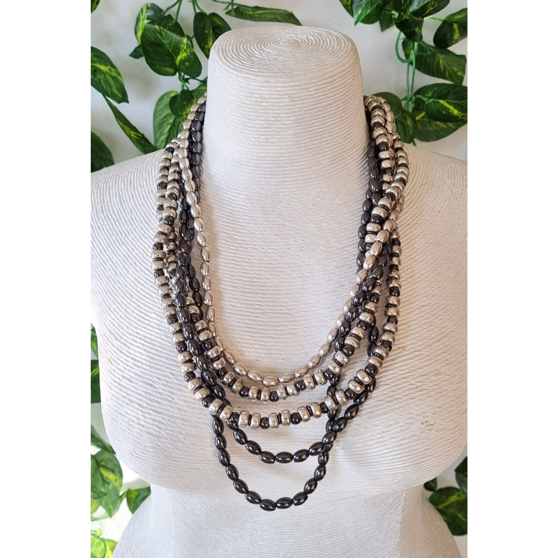 Milano Swarovski Necklace- Multi Silv