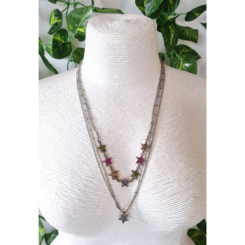 Milano Swarovski Necklace- Multi Stars