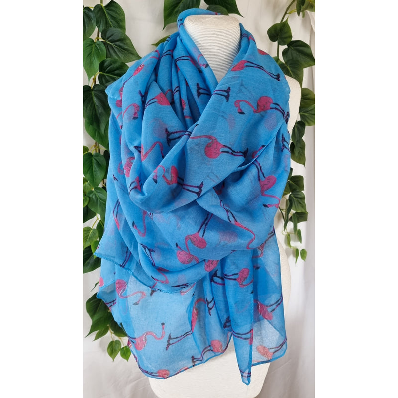 Viscose Scarf - Flamingo Blue