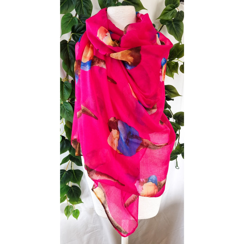 Viscose Scarf - Ice Cream Hot Pink