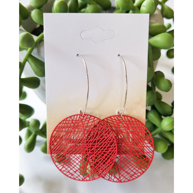 Paris Contemporary Chic Earrings- CHATREDSIL