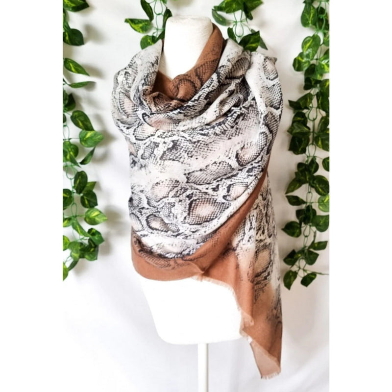 Viscose Scarf - Reptile Mocca