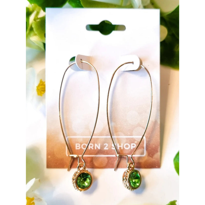 Milano Swarovski Hoop Earrings- P-Go