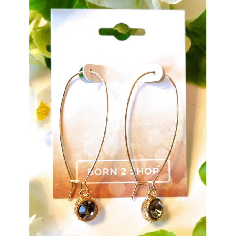 Milano Swarovski Hoop Earrings- BD-Go