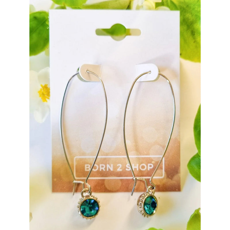 Milano Swarovski Hoop Earrings- I-Sil