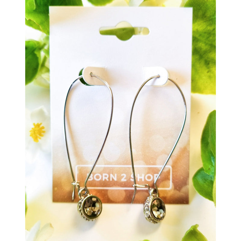 Milano Swarovski Hoop Earrings- BD-Sil
