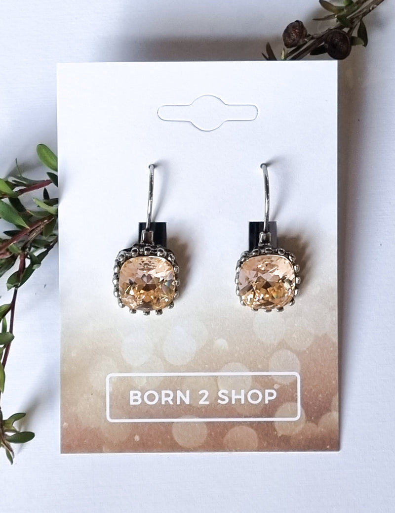 Milano Swarovski Belle Drop Earrings- LP-Sil