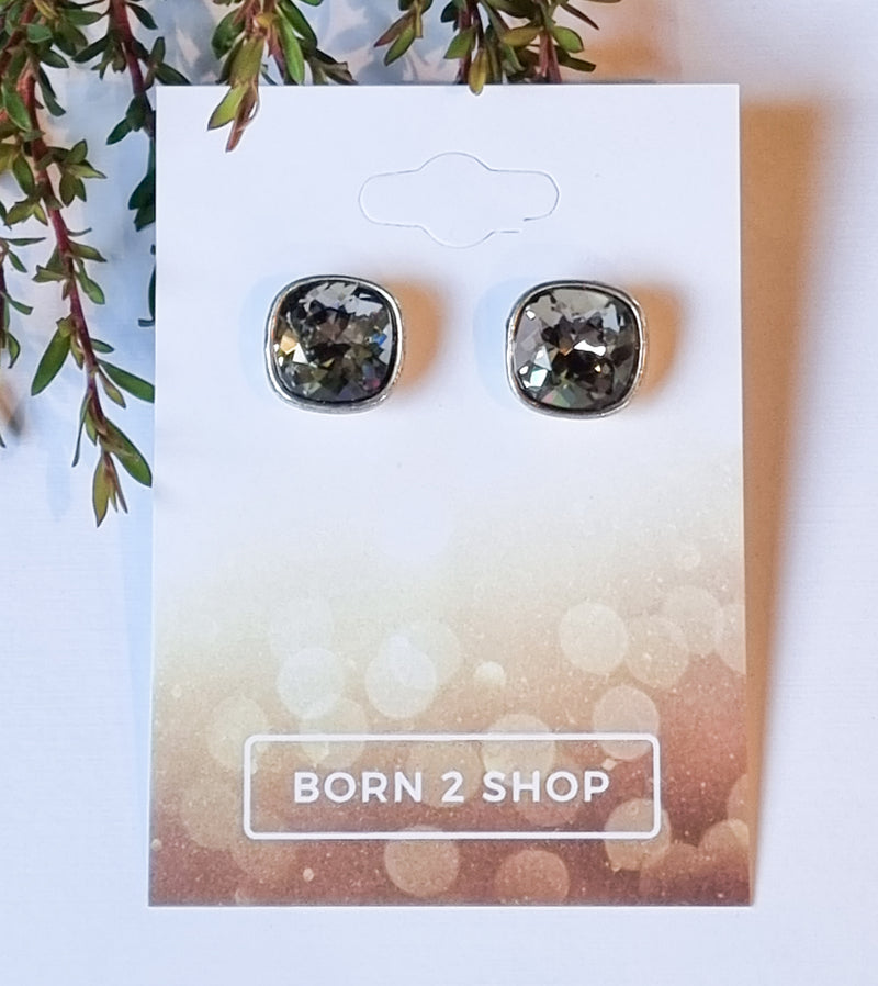 Milano Swarovski Belle Post Earrings- BD-Sil