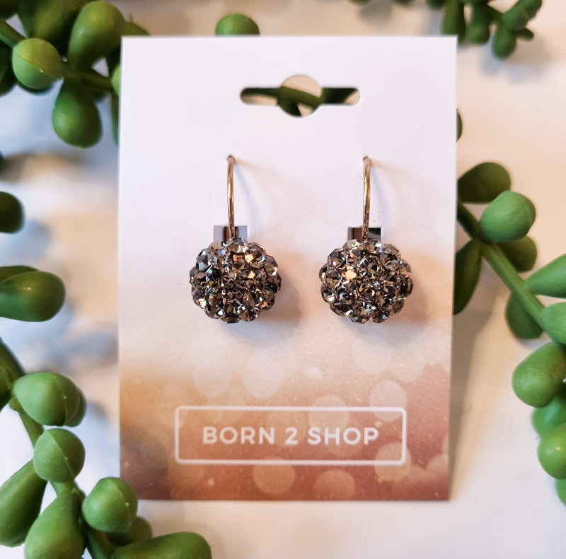 Milano Swarovski Cluster Drop Earrings- Gge-Sil