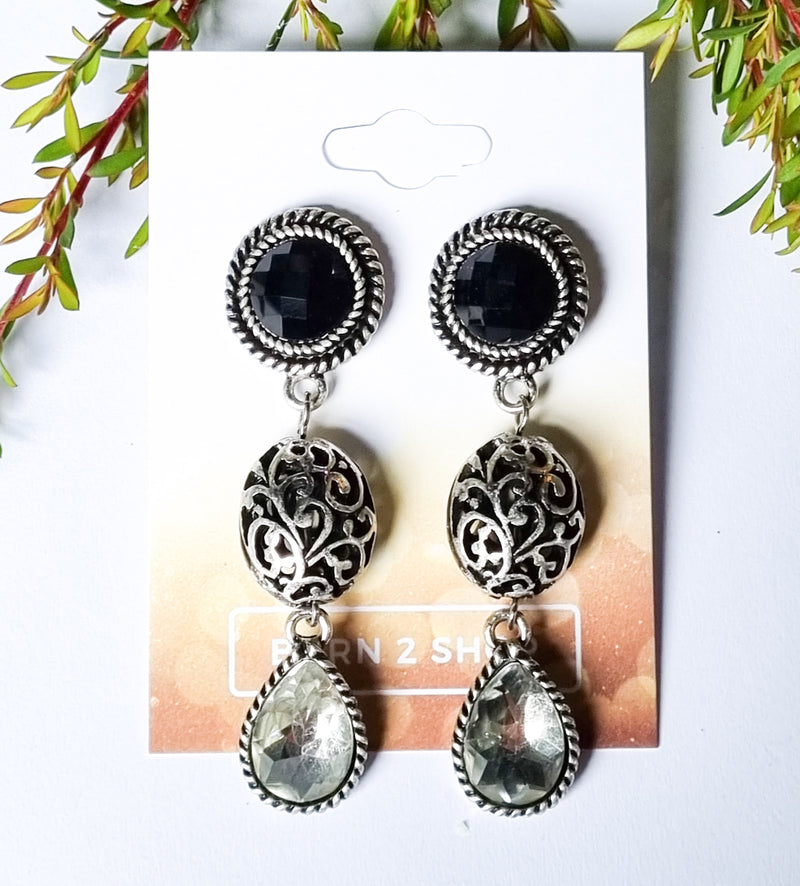 Milano Swarovski Soph Earrings- 3DropJet