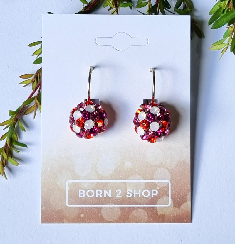 Milano Swarovski Cluster Drop Earrings- FM-Go