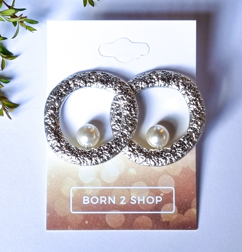 Paris Contemporary Chic Earrings- CIRCWPSIL