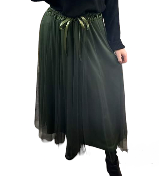 Ella Blanca - Tulle Skirt - Olive