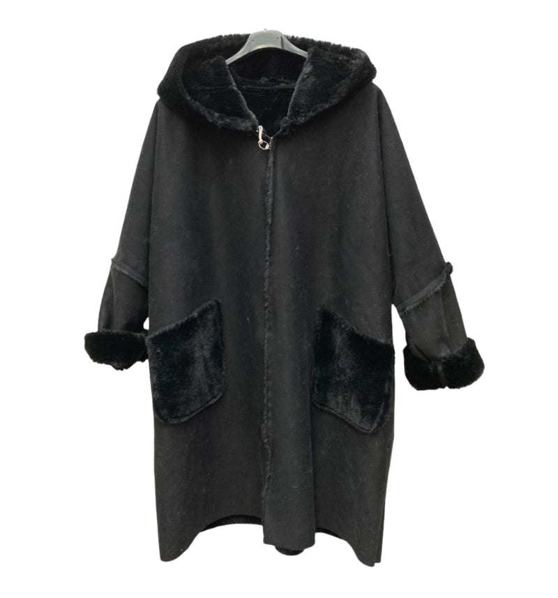 Ella Blanca - Faux Fur/Jack/Hood - Blk