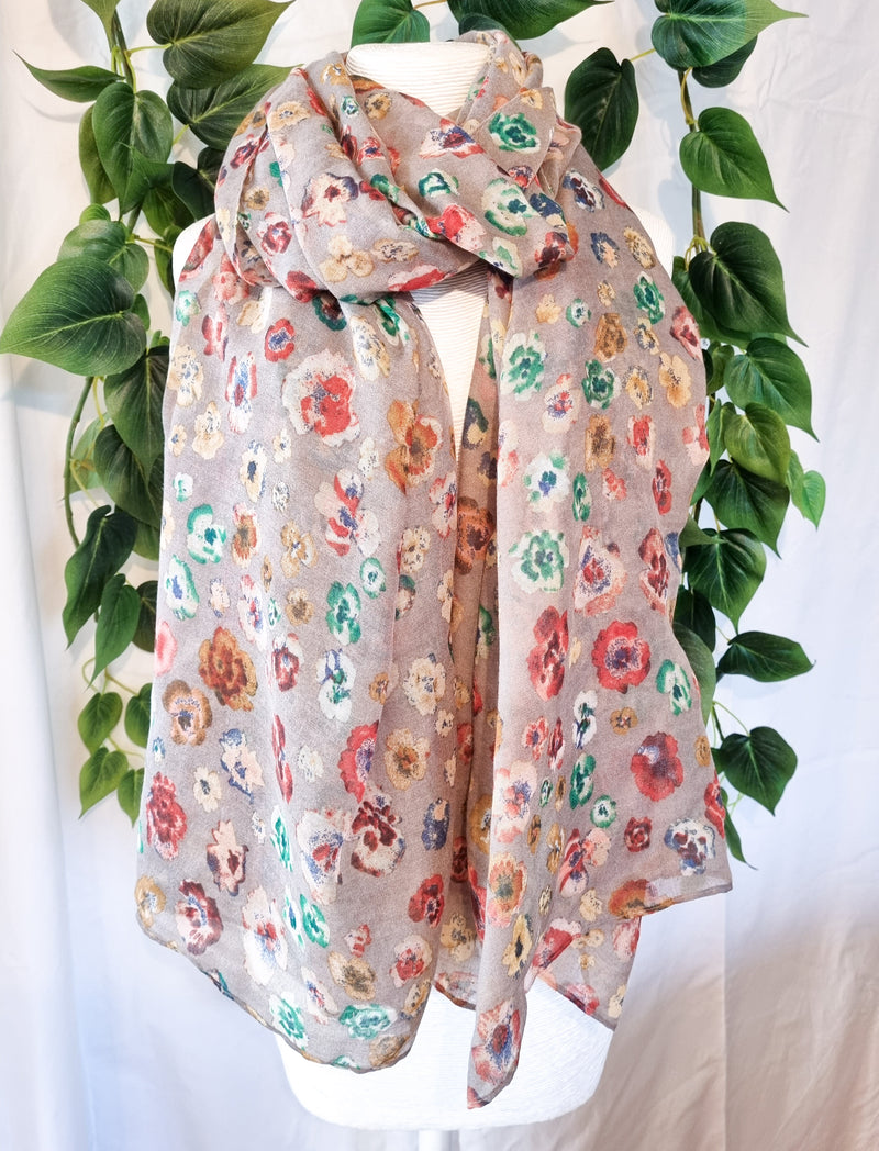 Viscose Scarf - Floral Autumn