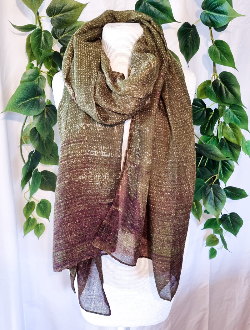 Viscose Scarf - Plain Olive