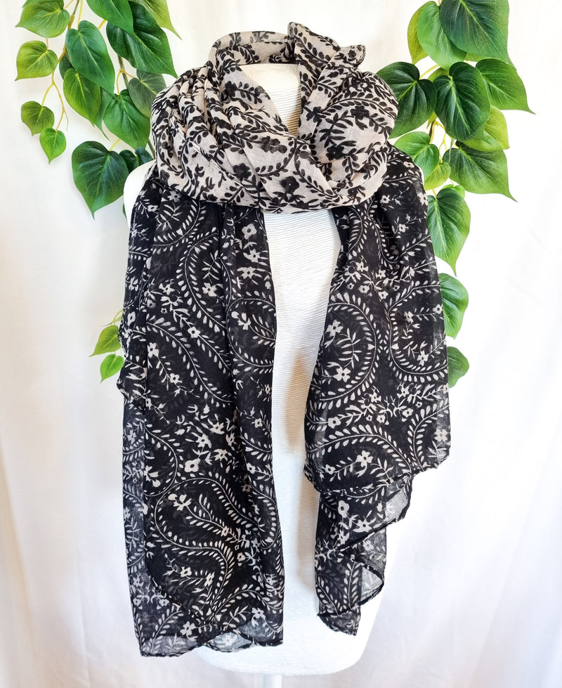 Viscose Scarf - Modern Black