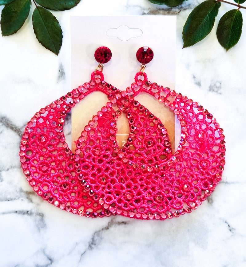 Saint Germain Contemporary Chic Earrings - DELPINK