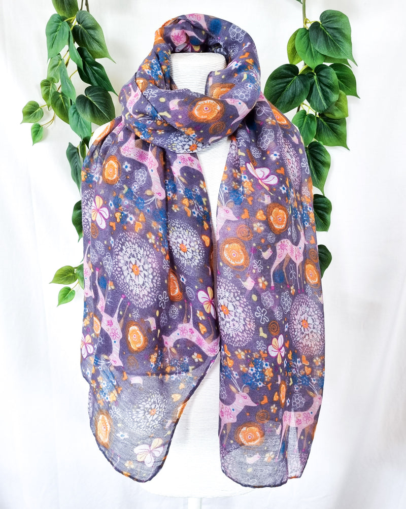 Viscose Scarf - Mauve Deer