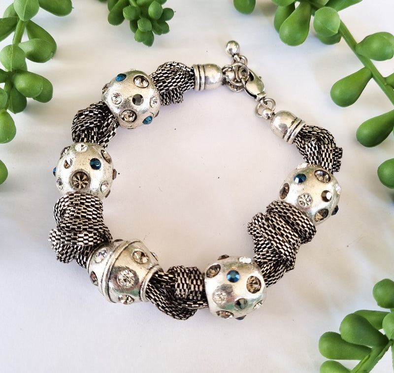 Milano Swarovski Bracelet - Silver Knot
