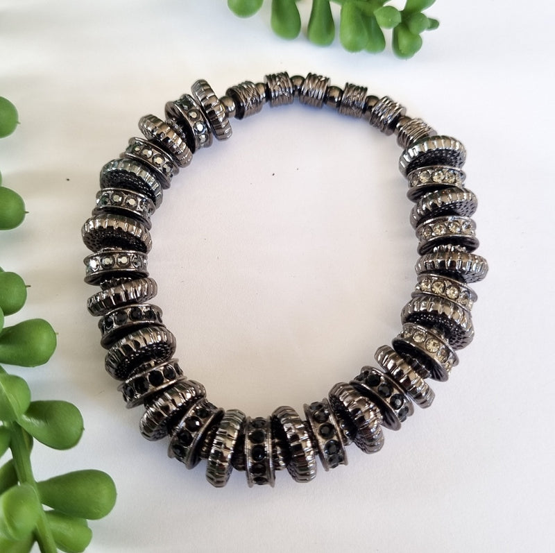 Milano Swarovski Bracelet - Jet Cystal