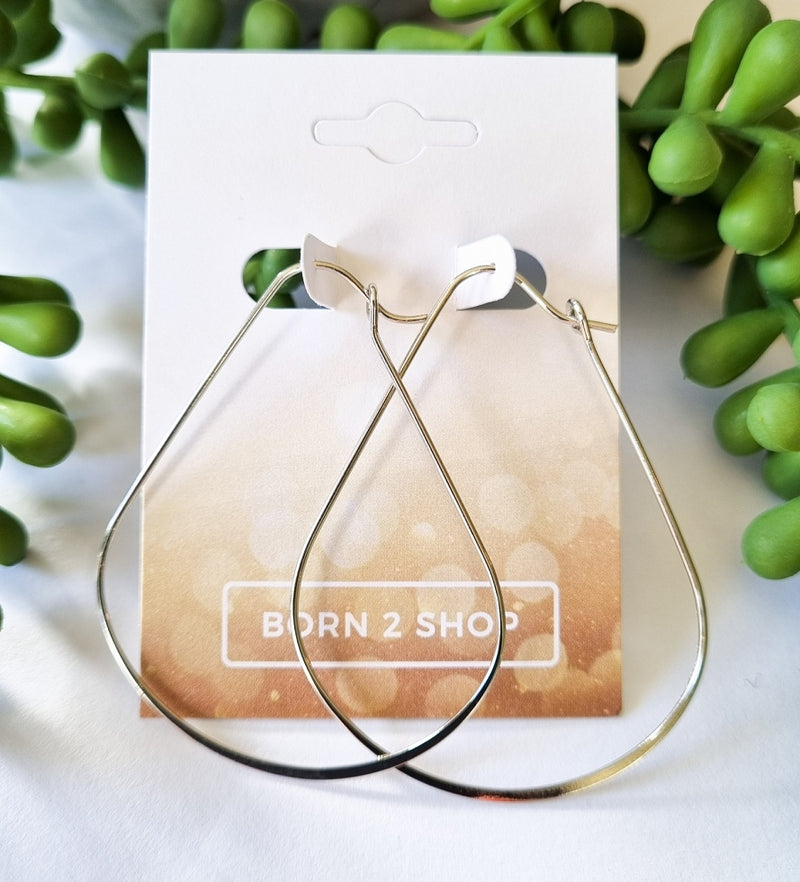Paris Contemporary Chic Hoop Earrings - Silver