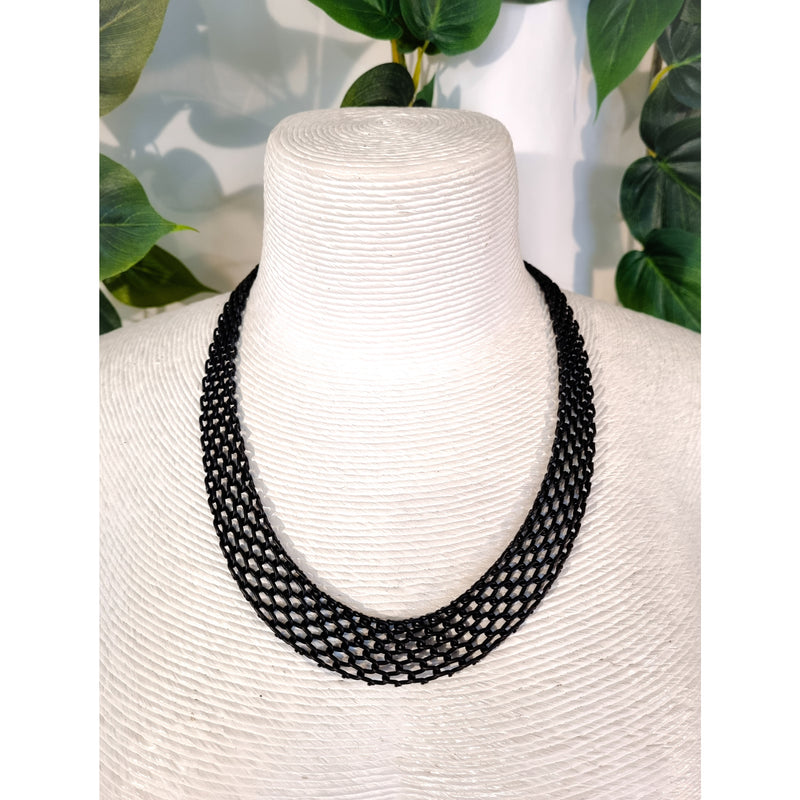 Paris Contemporary Chic Necklace- MESHCHBLK