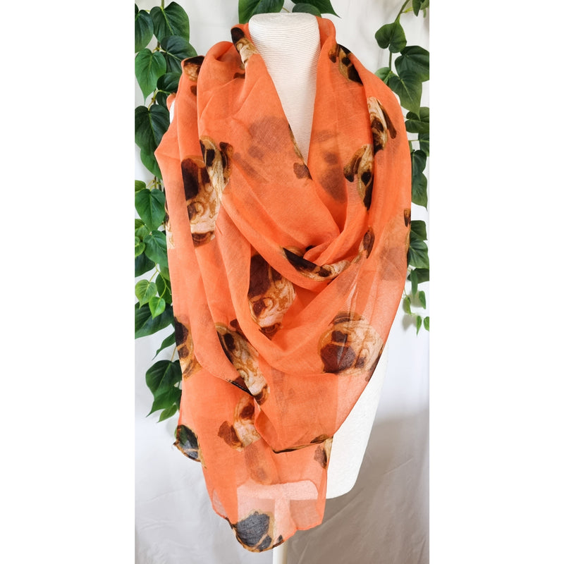 Viscose Scarf - Pug Apricot