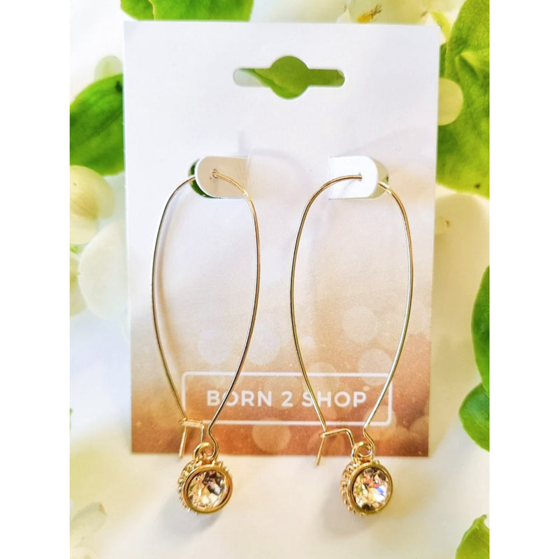 Milano Swarovski Hoop Earrings- Silk-Go