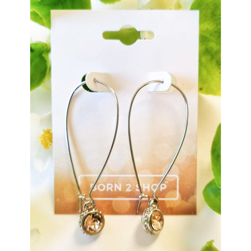 Milano Swarovski Hoop Earrings- VR-Sil