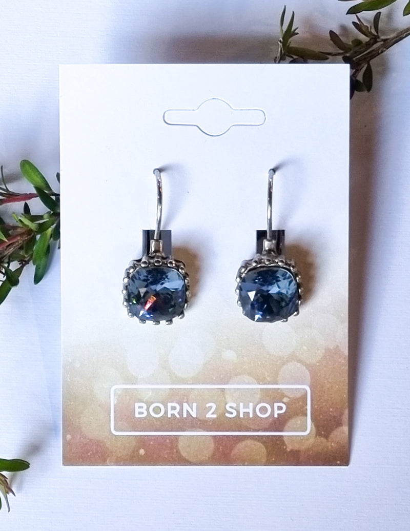 Milano Swarovski Belle Drop Earrings- DB-Sil