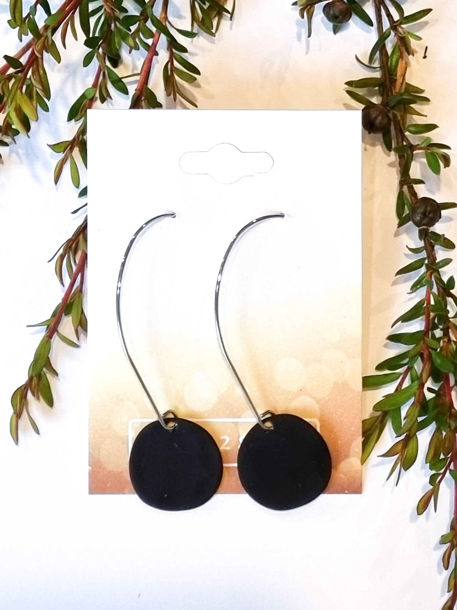 Paris Contemporary Chic Earrings- CIRCBLKSIL