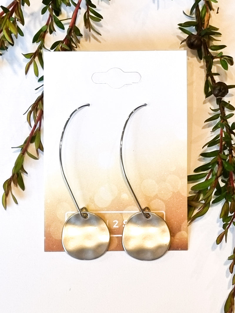 Paris Contemporary Chic Earrings- CIRCBLKSIL