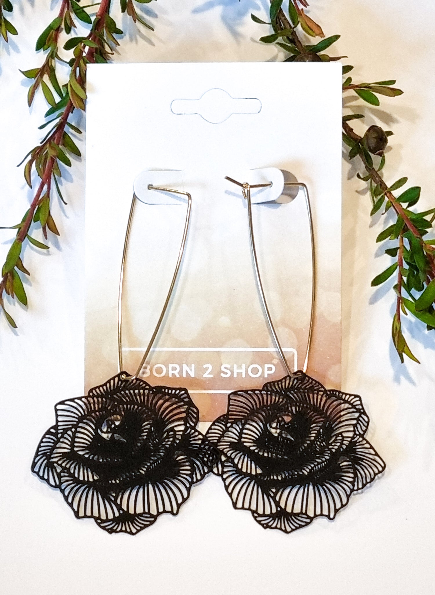 Paris Contemporary Chic Earrings- HRBLKSIL