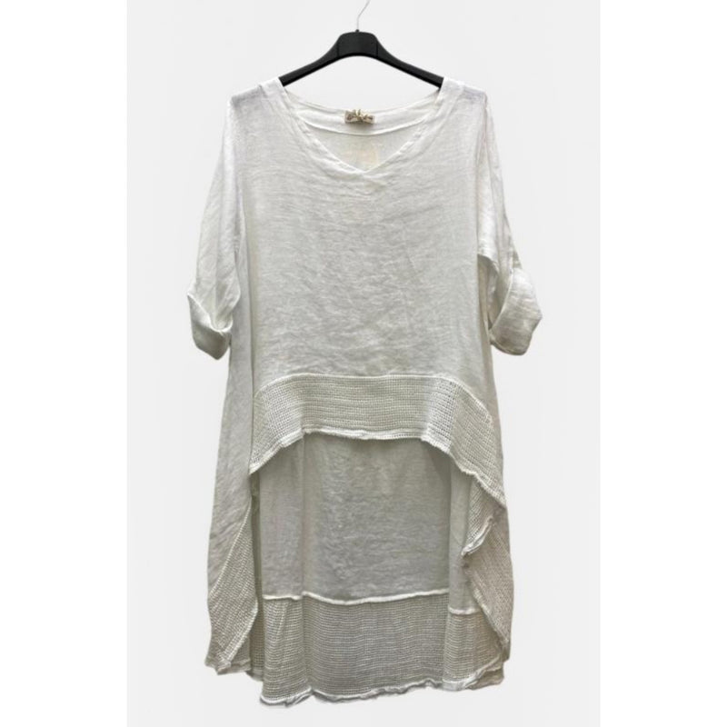 Ella Blanca - 2Tier Tunic- White