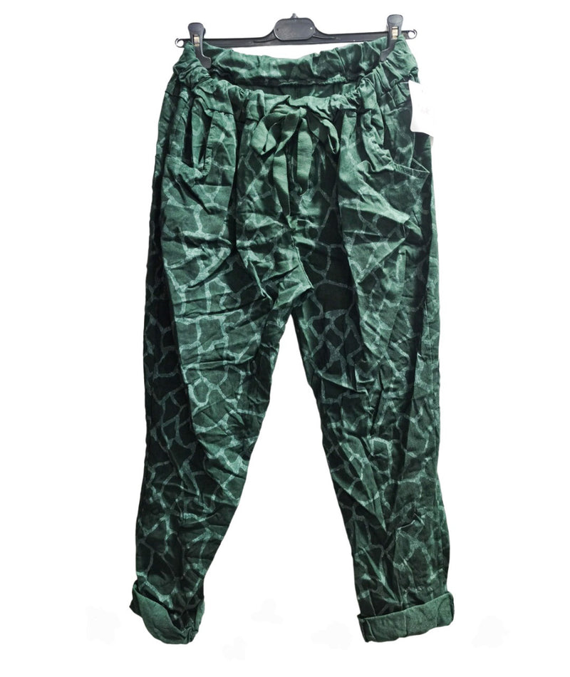 Ella Blanca - Animal Prt Joggers- Em