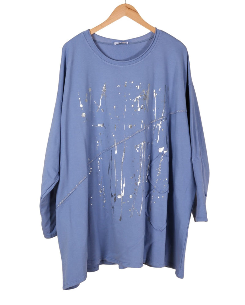 Ella Blanca - Sweatshirt- Denim