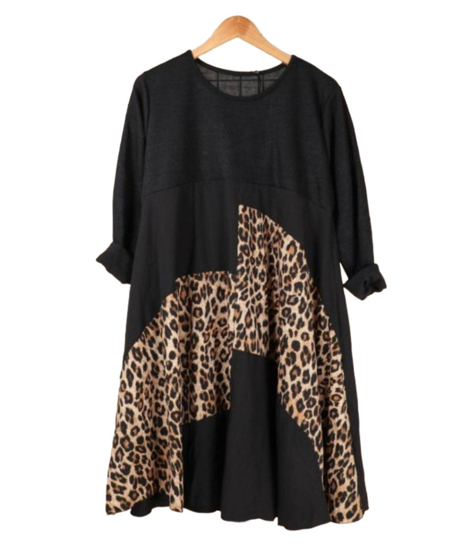 Ella Blanca - Animal Print Dress - Black