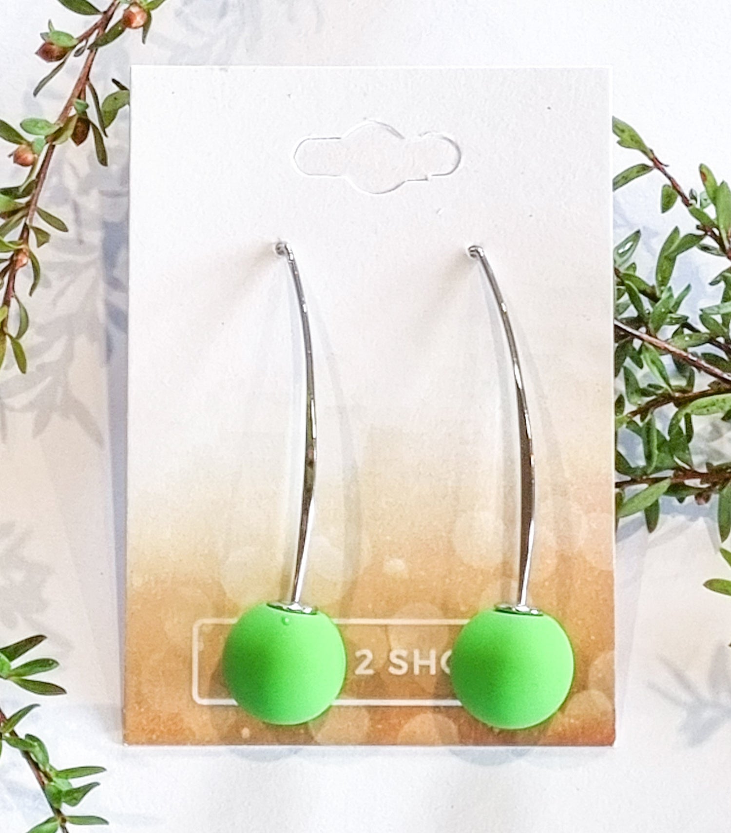 Paris Contemporary Chic Earrings- BALLCLASGRNSIL