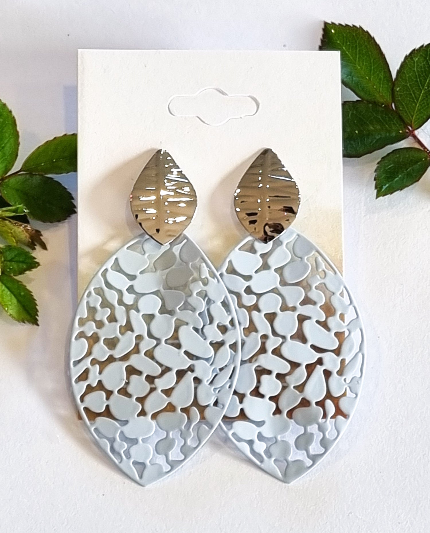 Paris Contemporary Chic Earrings- FLPALEBLSIL