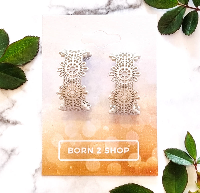 Paris Contemporary Chic Earrings- LACEHOOPCOMILK