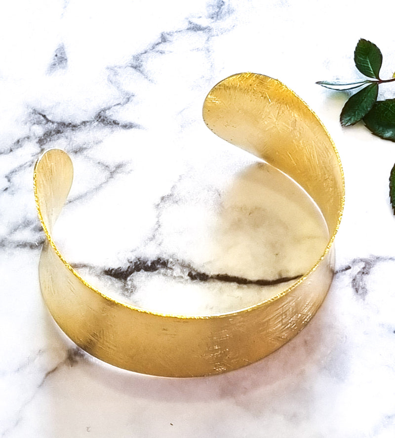 Paris Contemporary Chic Bracelet- Med Cuff Gold