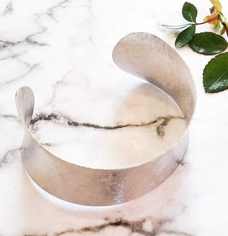 Paris Contemporary Chic Bracelet- Med Cuff Silver