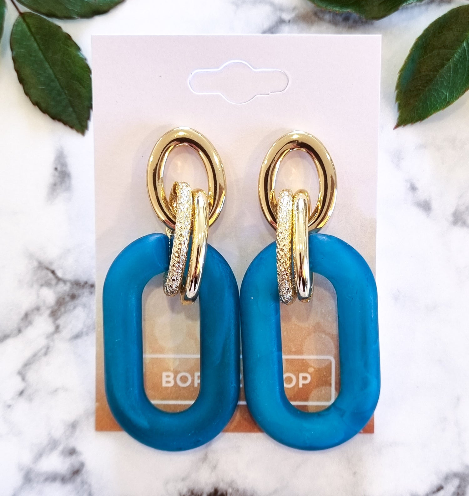 Saint Germain Contemporary Chic Earrings - TEALGODROP