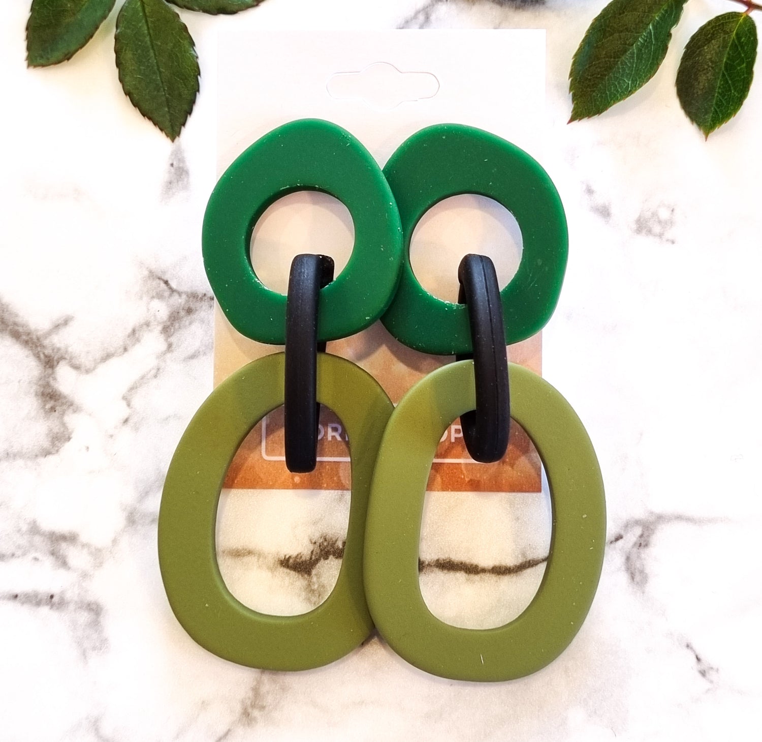 Saint Germain Contemporary Chic Earrings - GRNBLKLKDP