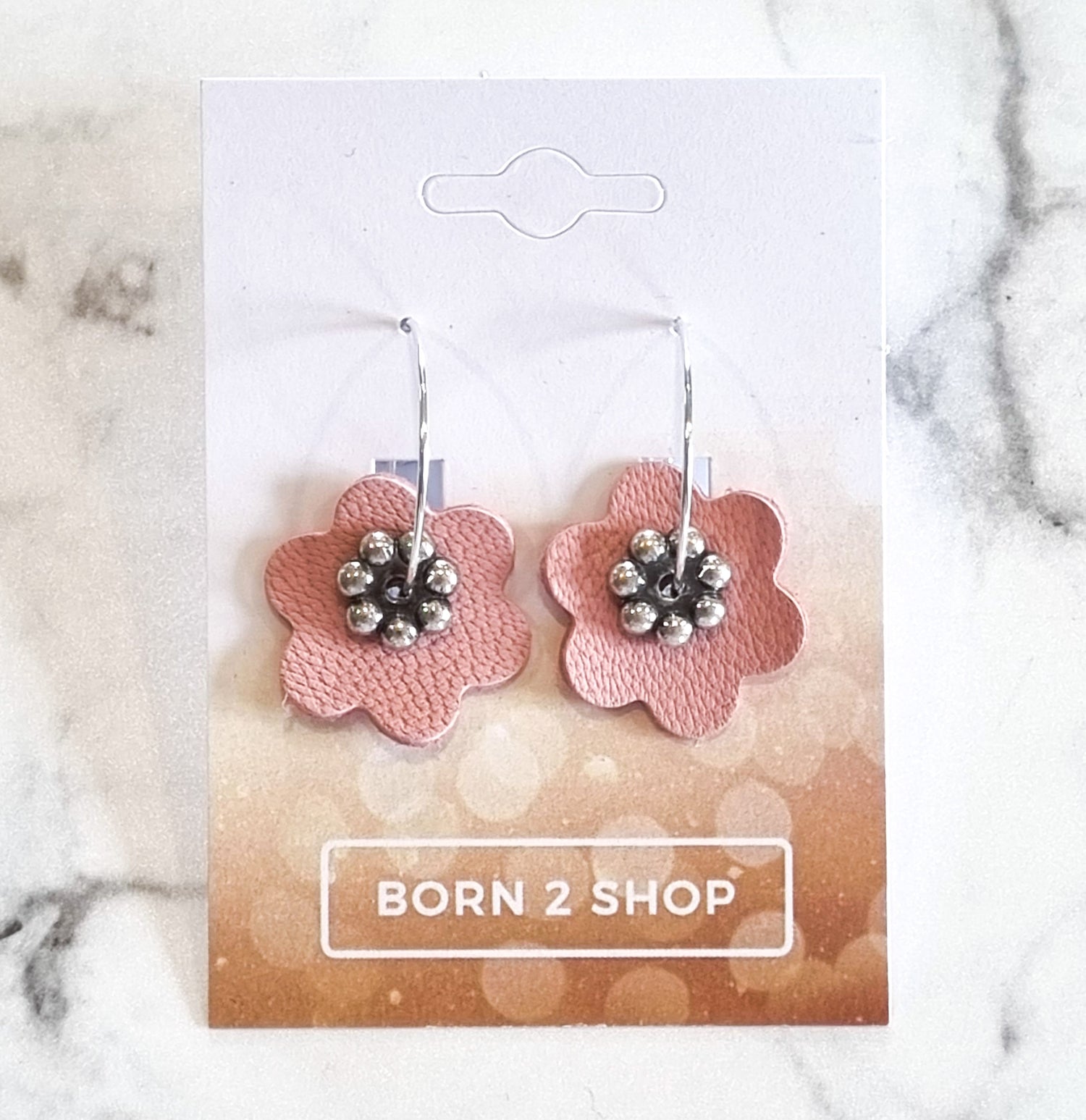 Nouvelle Zealande Chic Earrings - Flowers Pink Silver