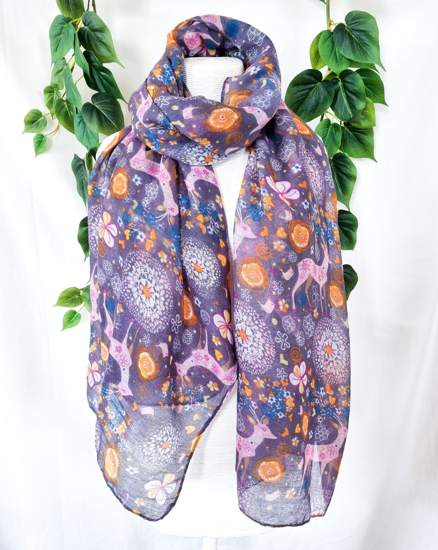 Viscose Scarf - Mauve Deer