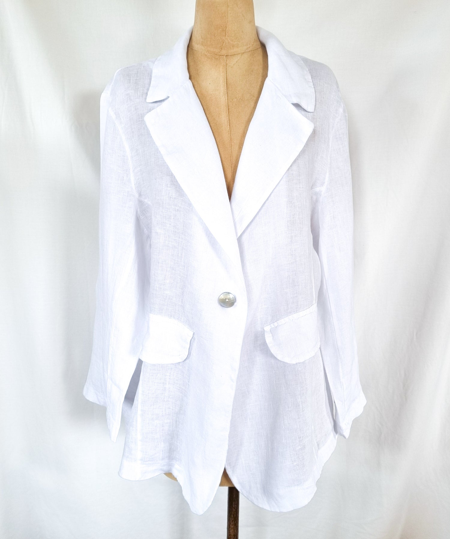 Ella Blanca - White Linen Jacket