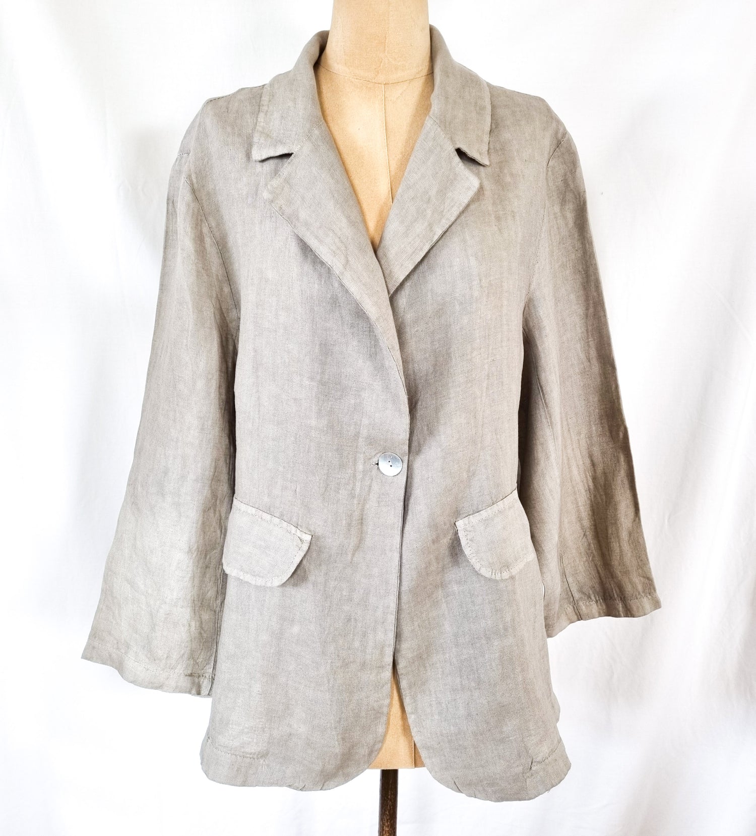 Ella Blanca - Taupe Linen Jacket